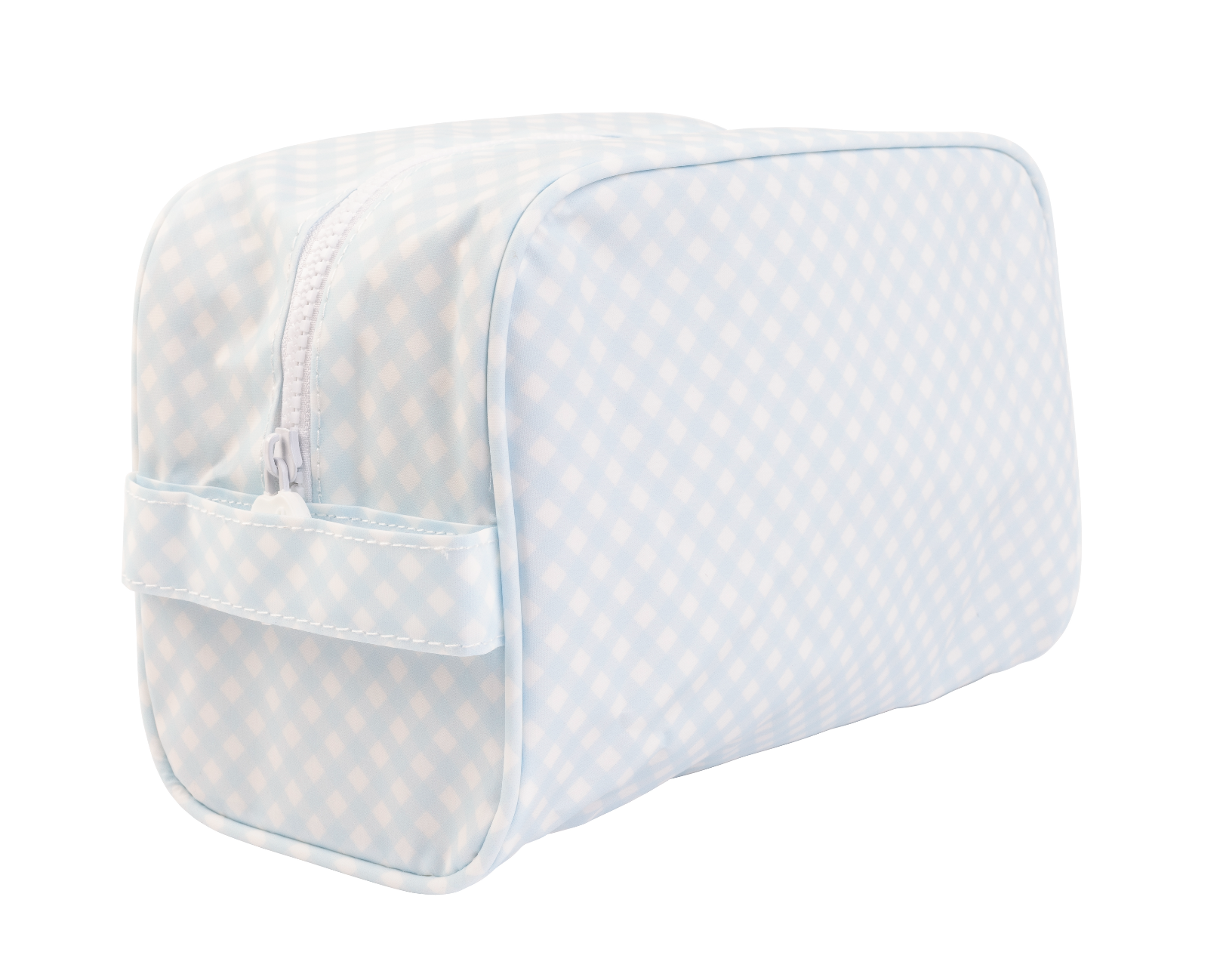 Apple Of My Isla The Dopp Kit- Blue Gingham