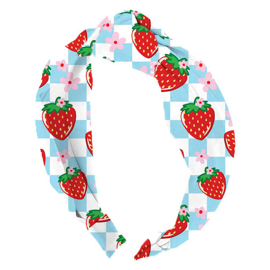 Azarhia Top Knot Headband - Strawberries