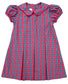 James and Lottie Red Christmas Plaid Paige Pleat Dress
