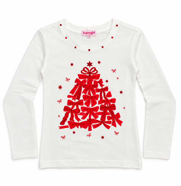 Ivory Bow Tree Tee