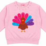 Cotton Candy Turkey Sweatshirt made by Haven Girl