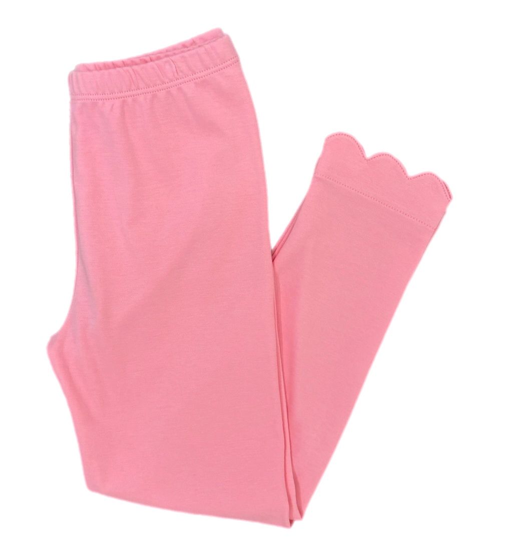 James and Lottie Pink Scalloped Leggings