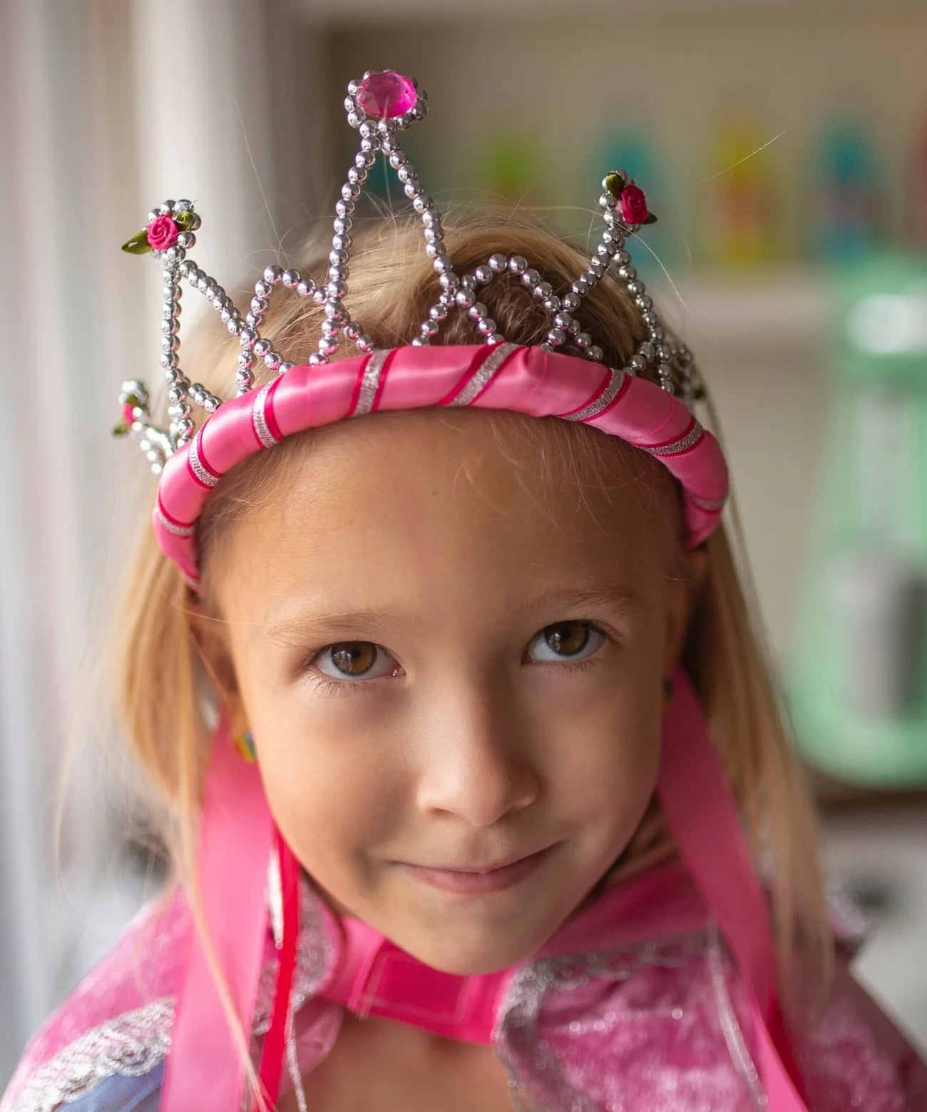 Great Pretenders Ribbon Tiara- Light Pink