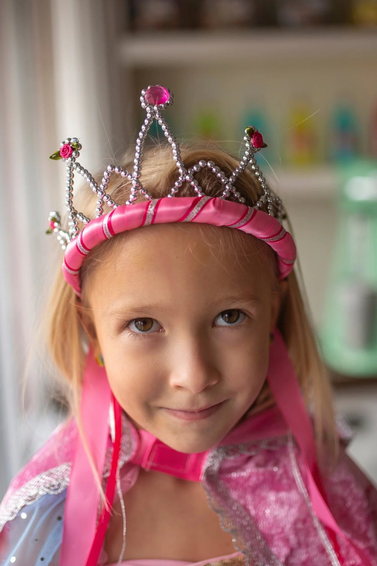 Great Pretenders Ribbon Tiara- Light Pink