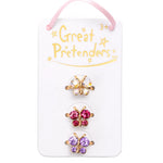 Great Pretenders Boutique Butterfly Gem Ring Set- 3 Pieces