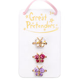 Great Pretenders Boutique Butterfly Gem Ring Set- 3 Pieces