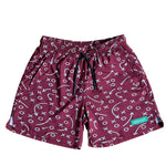 WONNiT Gettin' Route-Y Shorts- Maroon