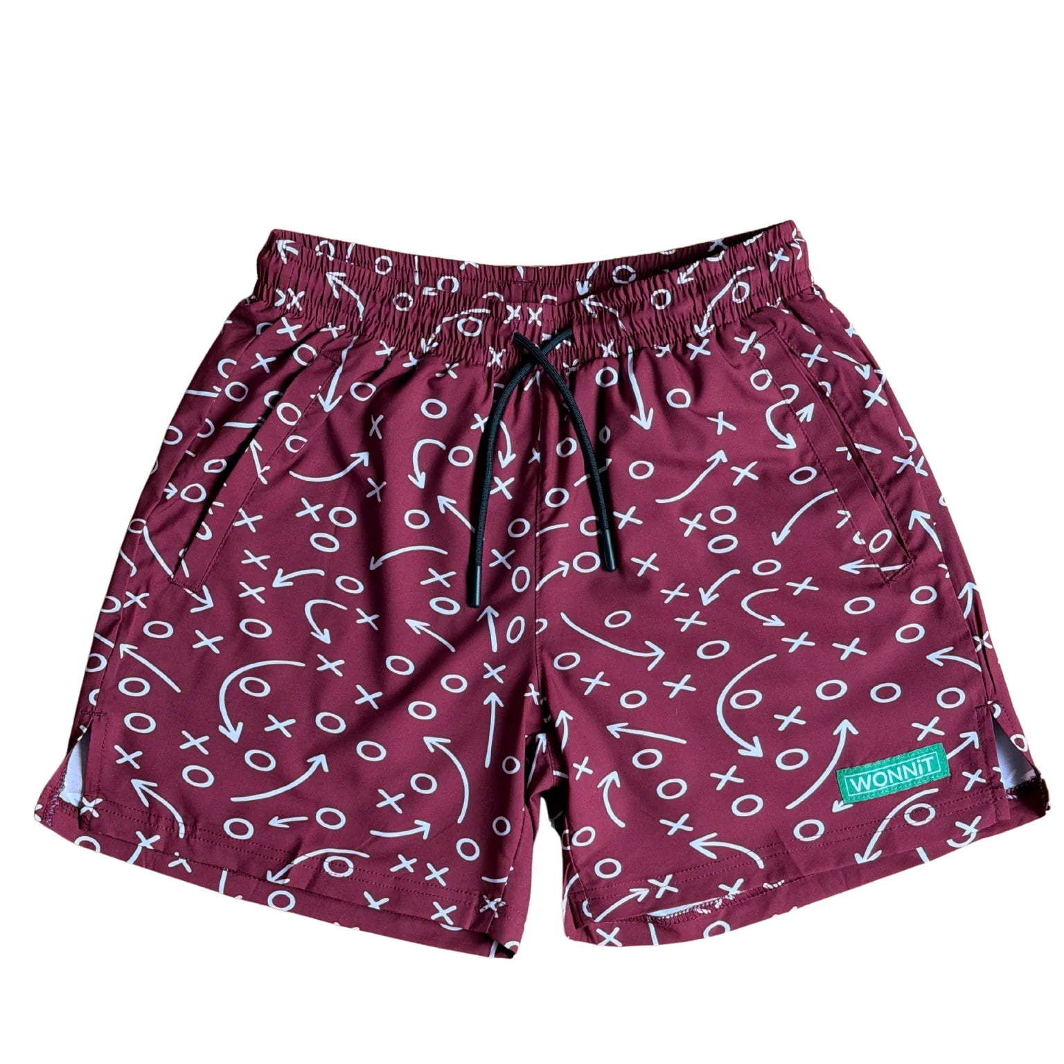 WONNiT Gettin' Route-Y Shorts- Maroon
