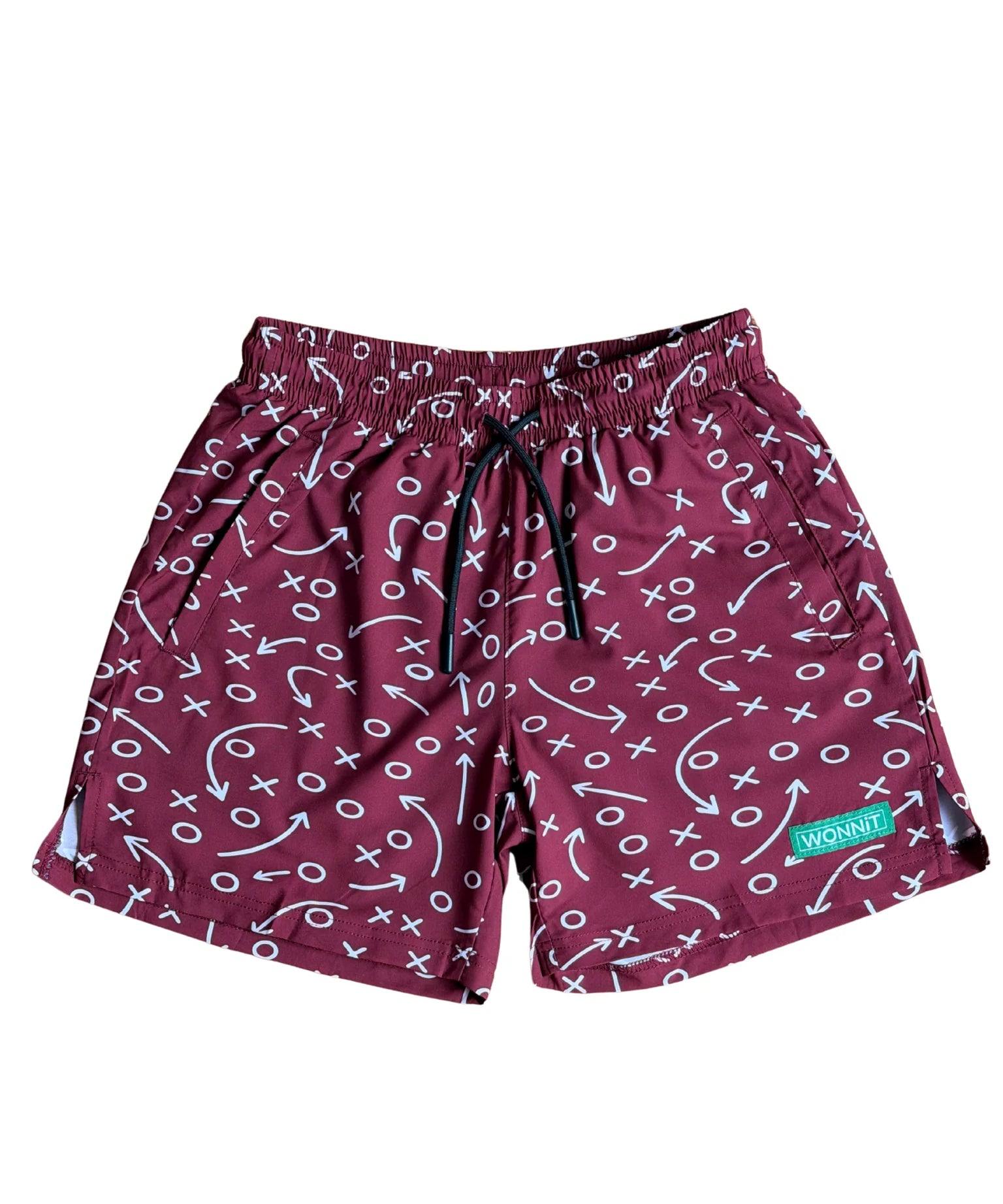 WONNiT Gettin' Route-Y Shorts- Maroon