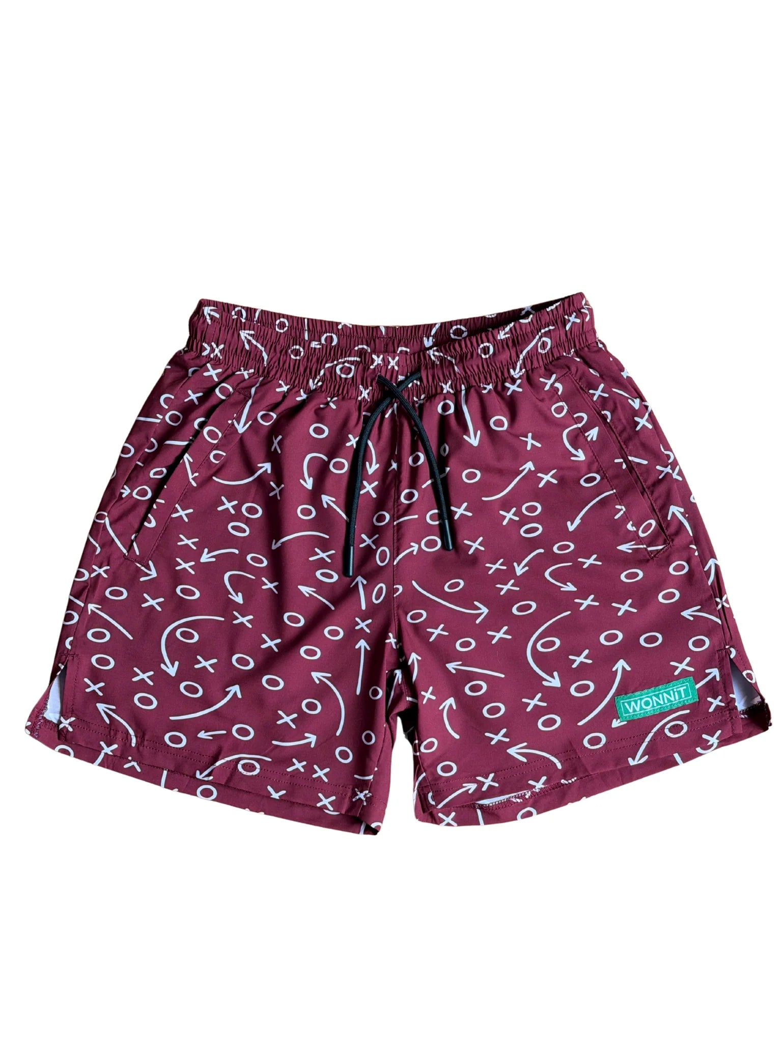 WONNiT Gettin' Route-Y Shorts- Maroon