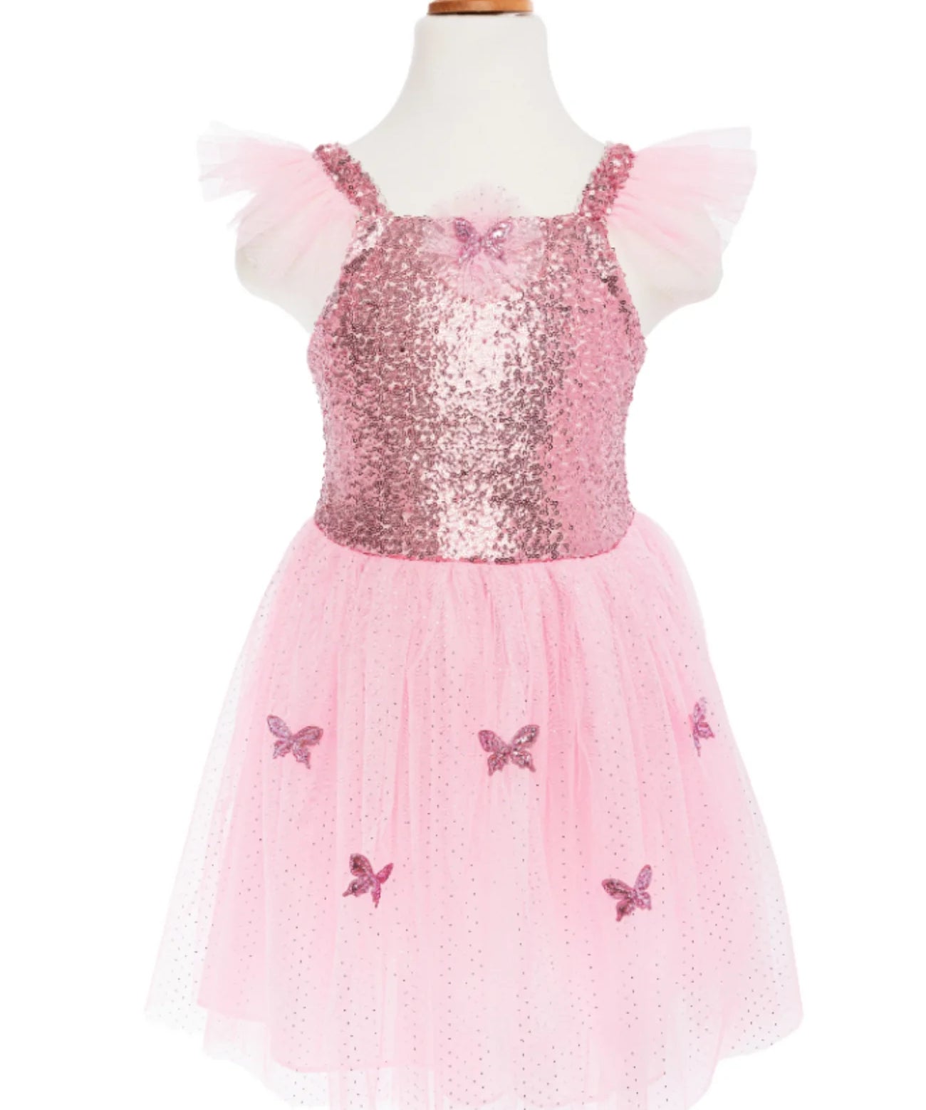 Great Pretenders Pink Sequins Butterfly Dress With Wings