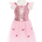 Great Pretenders Pink Sequins Butterfly Dress With Wings