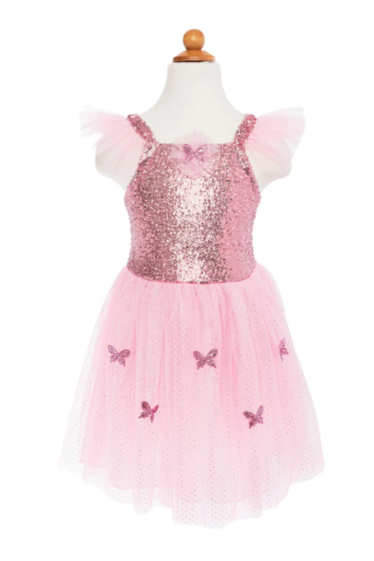 Great Pretenders Pink Sequins Butterfly Dress With Wings