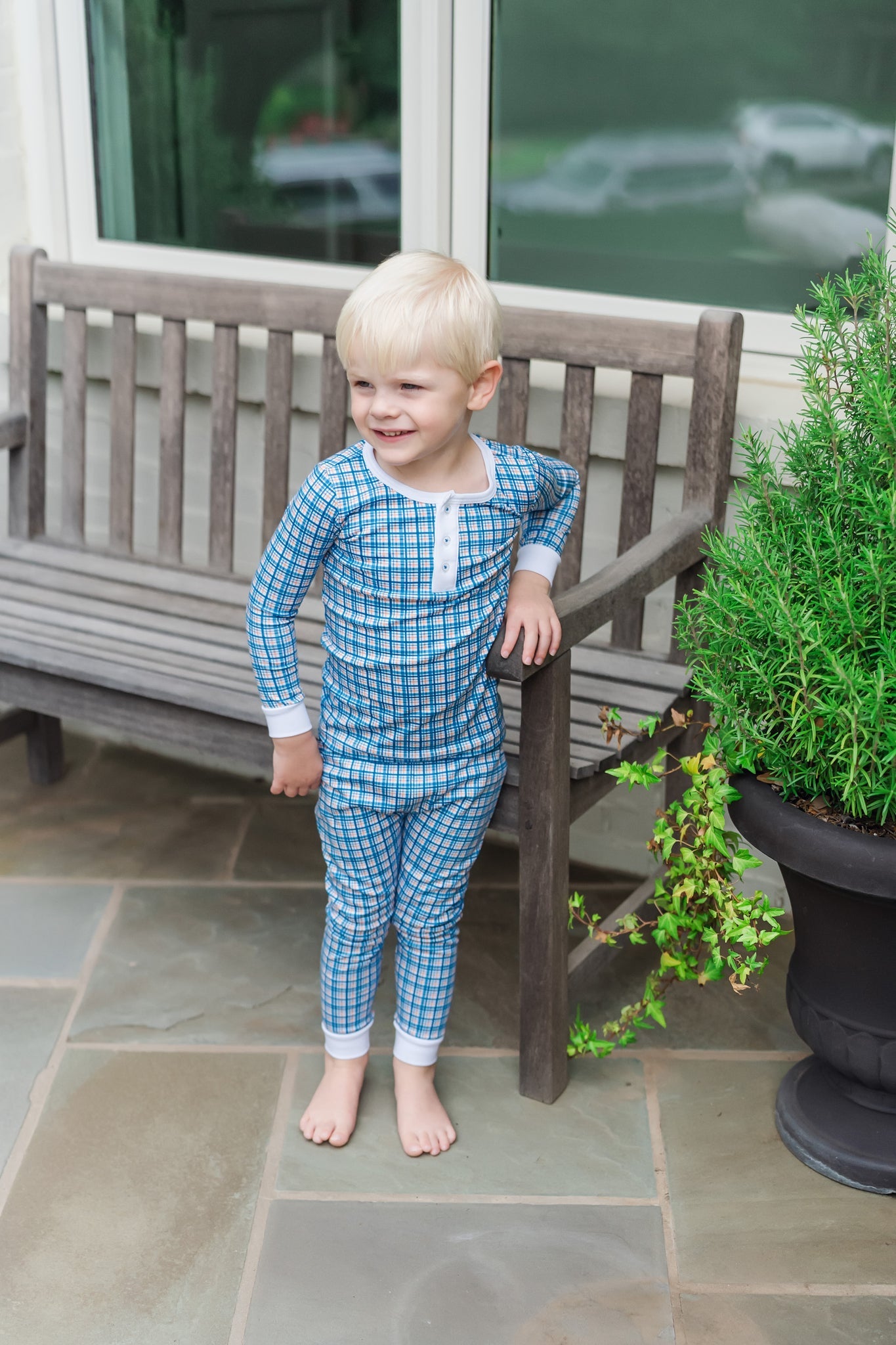 Lila and Hayes Jack Boys' Pajama Pant Set - Autumn Plaid