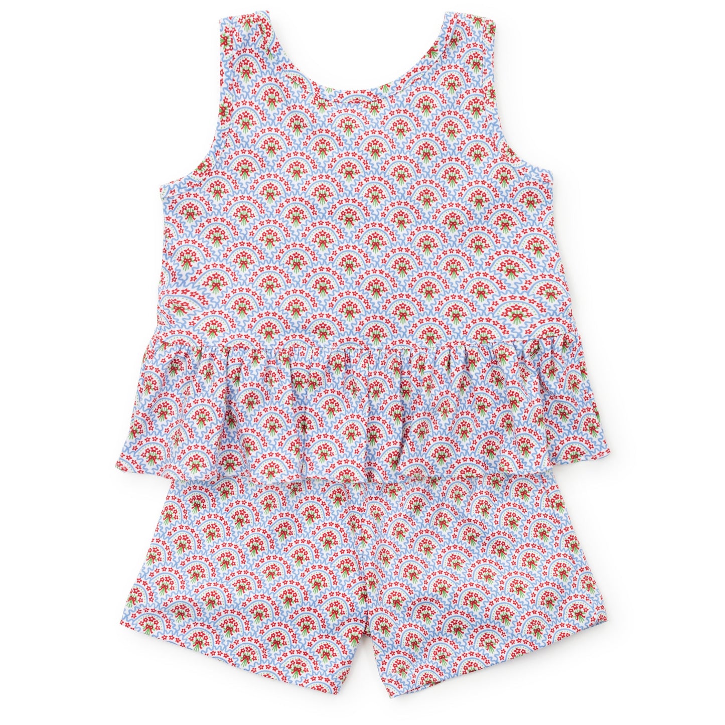 Lila and Hayes Poppy Girls' Short Set - Bunting Floral