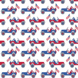 Lila and Hayes Benton Boys' Bubble - Patriotic Jeeps