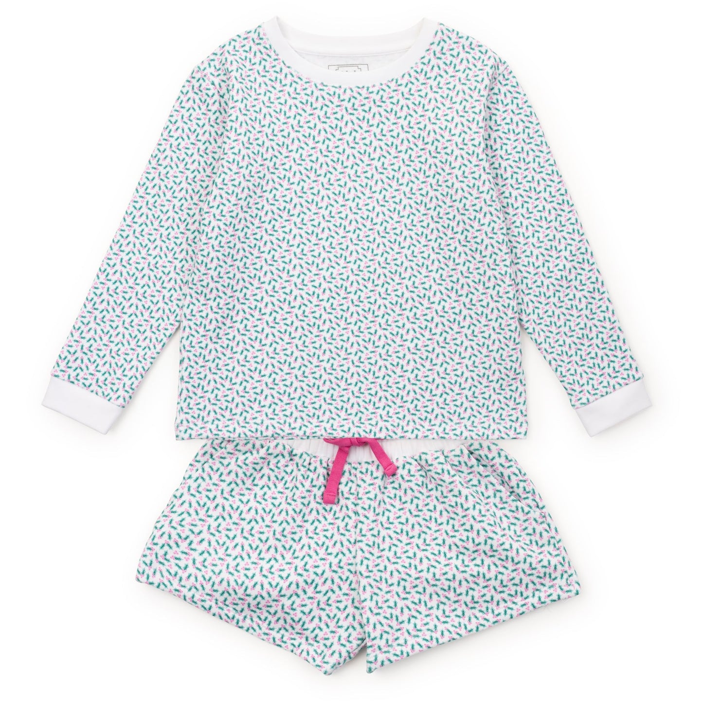 Stella Girls' Sweatshirt Short Set - Holly Holiday