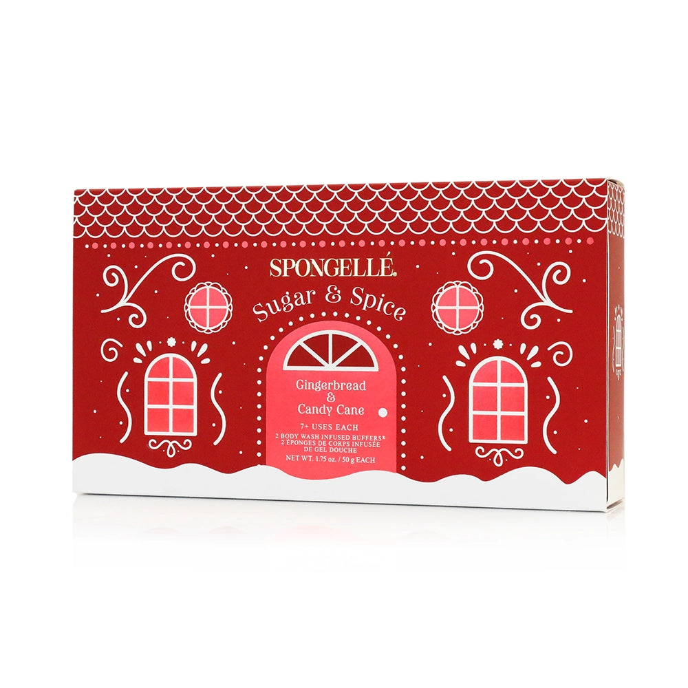 Spongelle Sugar & Spice Gingerbread Holiday Gift Set 