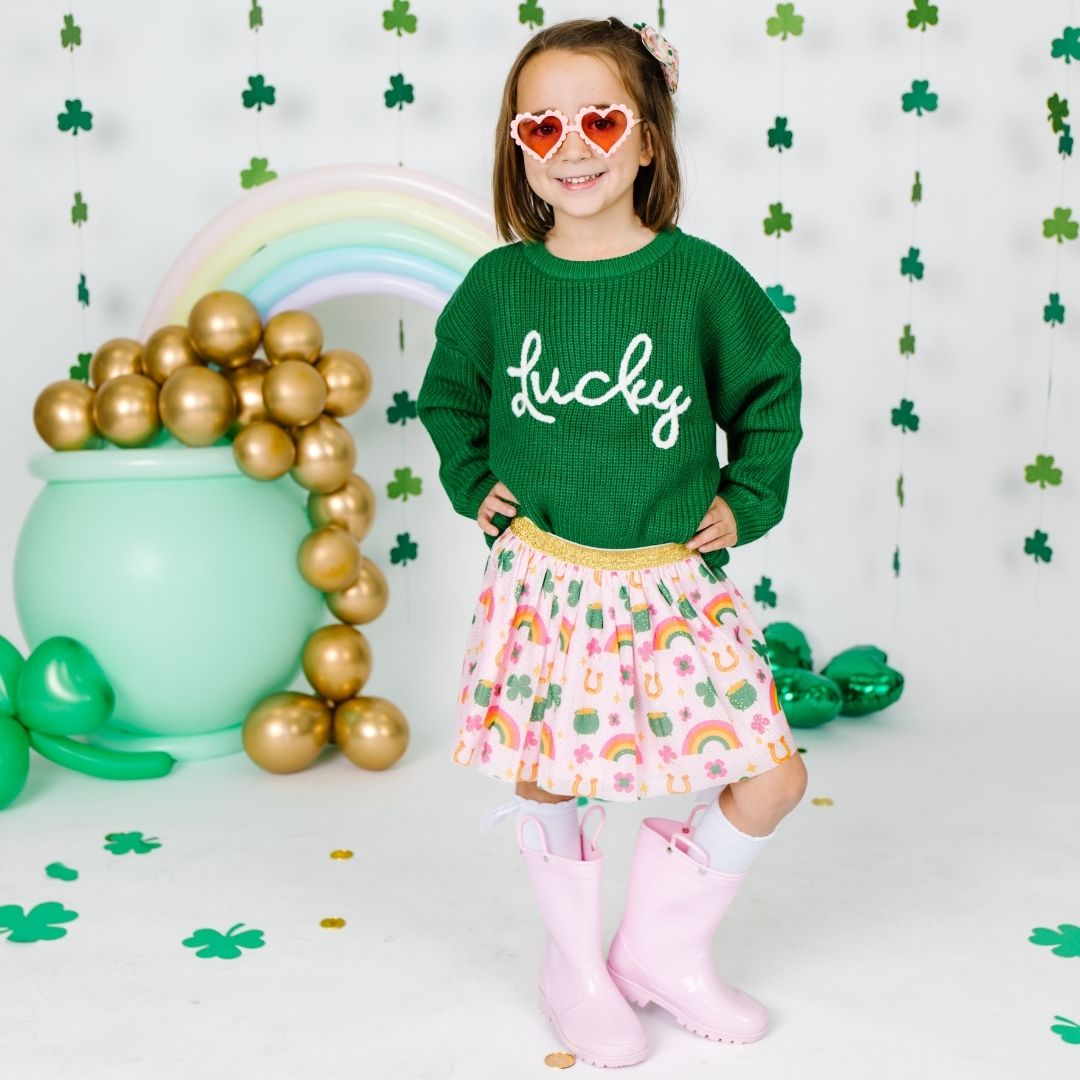 Sweet Wink Lucky Doodle St. Patrick's Day Tutu