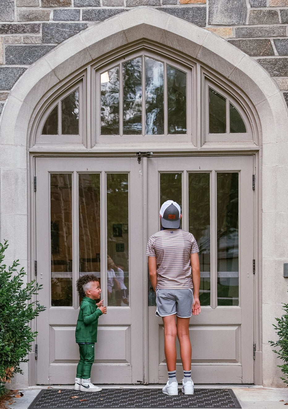 Gray Retro Super Short With White Piping