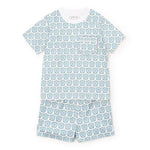 Lila and Hayes Walker Boys' Short Set - Golf Crest Blue