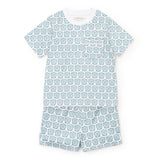 Lila and Hayes Walker Boys' Short Set - Golf Crest Blue