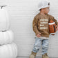 Football Turkey Nap Repeat Thanksgiving Sweatshirt - Mocha