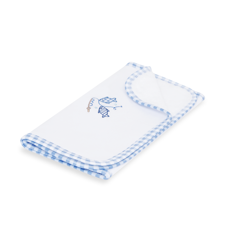 Magnolia Baby Gone Fishing Applique Burp Cloth