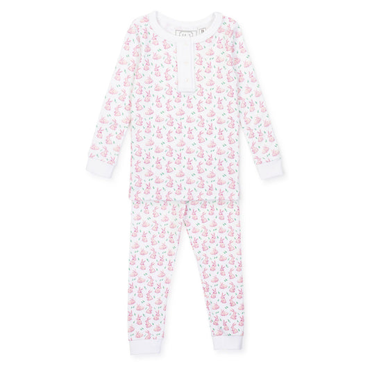 Lila and Hayes Alden Pajama Set - Bunny Hop Pink