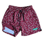 WONNiT Gettin' Route-Y Shorts- Maroon