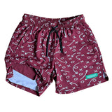 WONNiT Gettin' Route-Y Shorts- Maroon