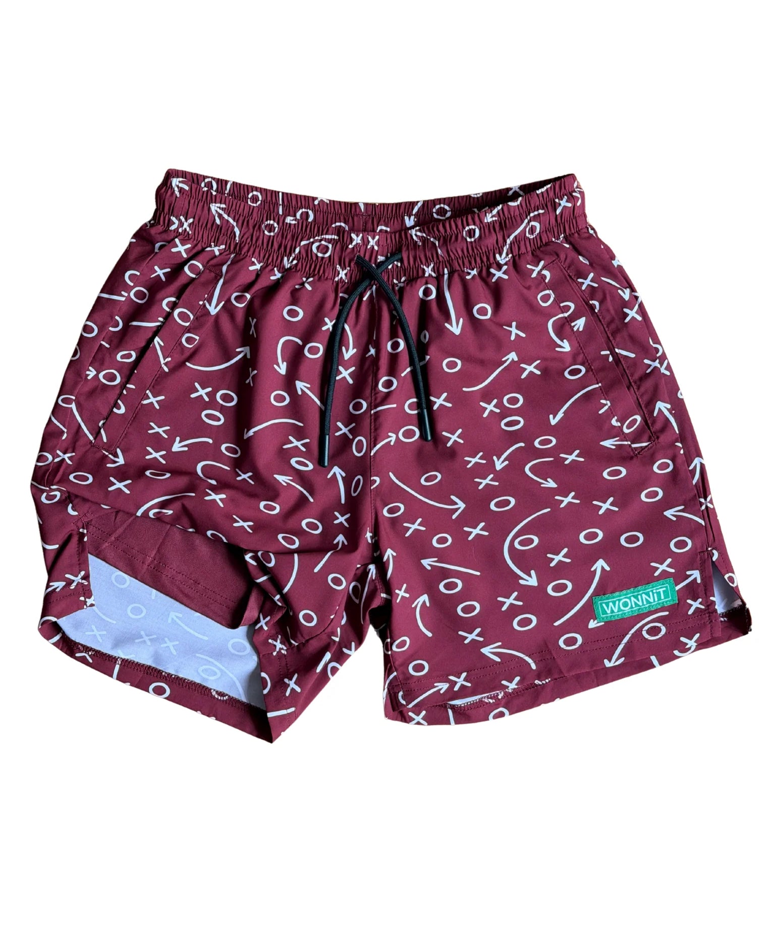 WONNiT Gettin' Route-Y Shorts- Maroon
