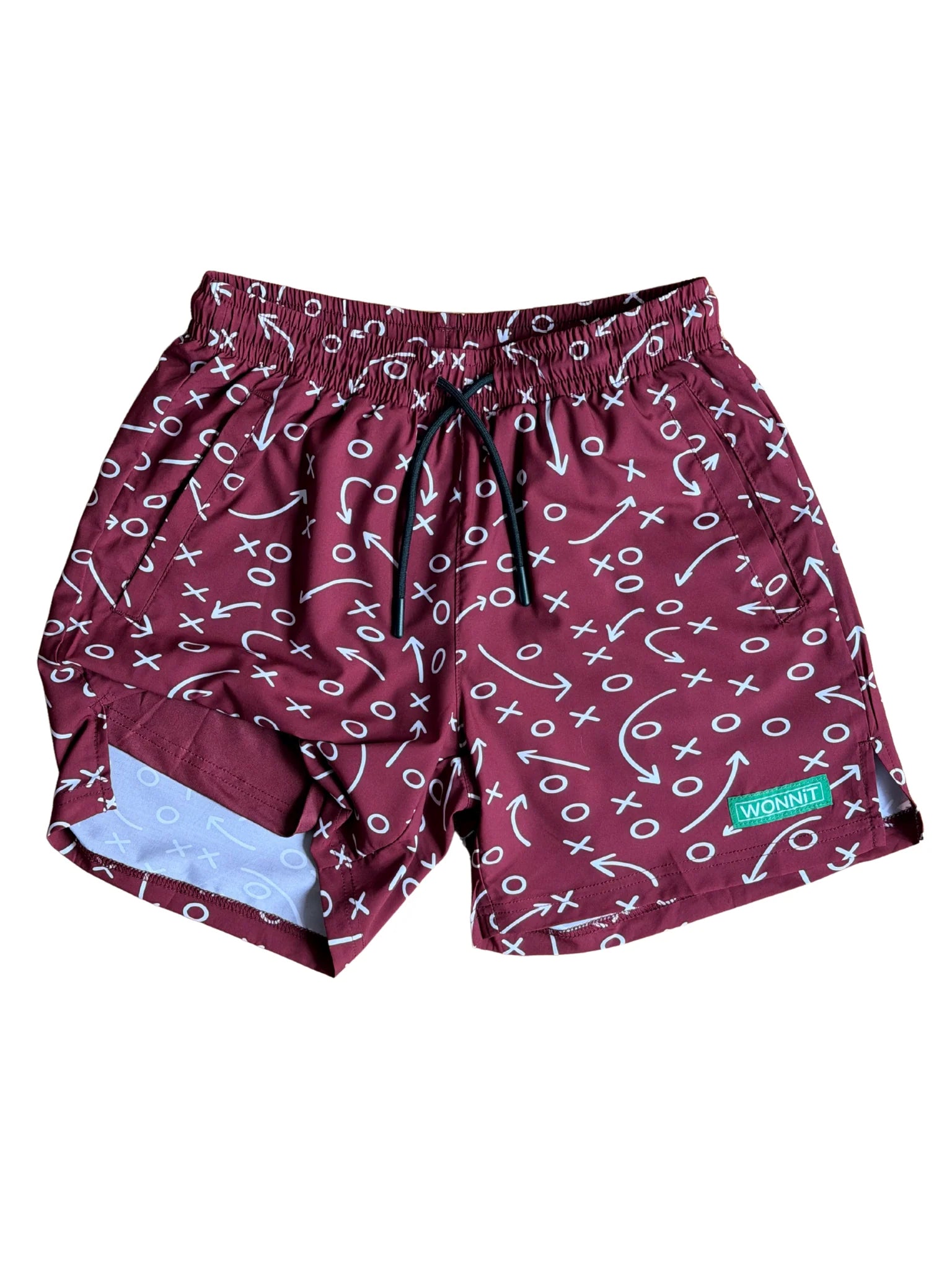 WONNiT Gettin' Route-Y Shorts- Maroon
