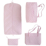 Little English Quilted Baby Luggage Set- Light Pink