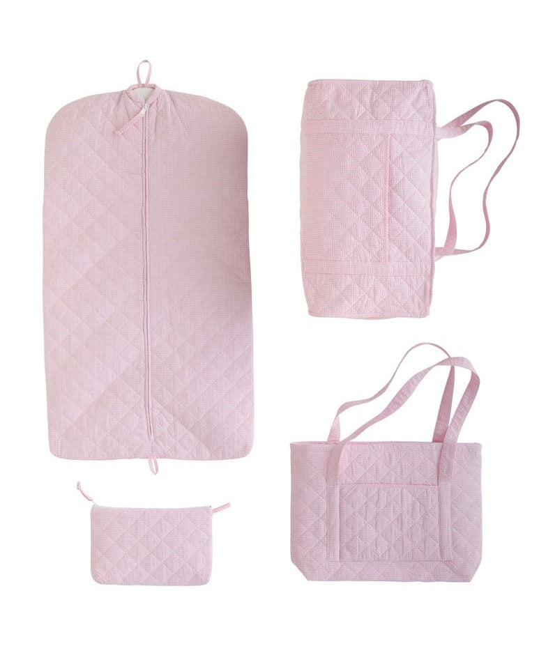 Little English Quilted Baby Luggage Set- Light Pink