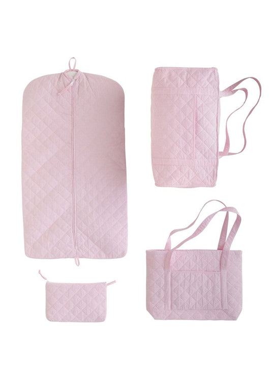 Little English Quilted Baby Luggage Set- Light Pink