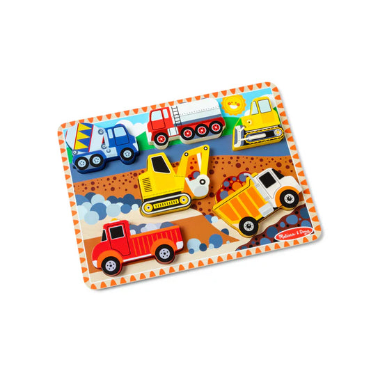 Melissa & Doug Construction Chunky Puzzle- 6 Pieces