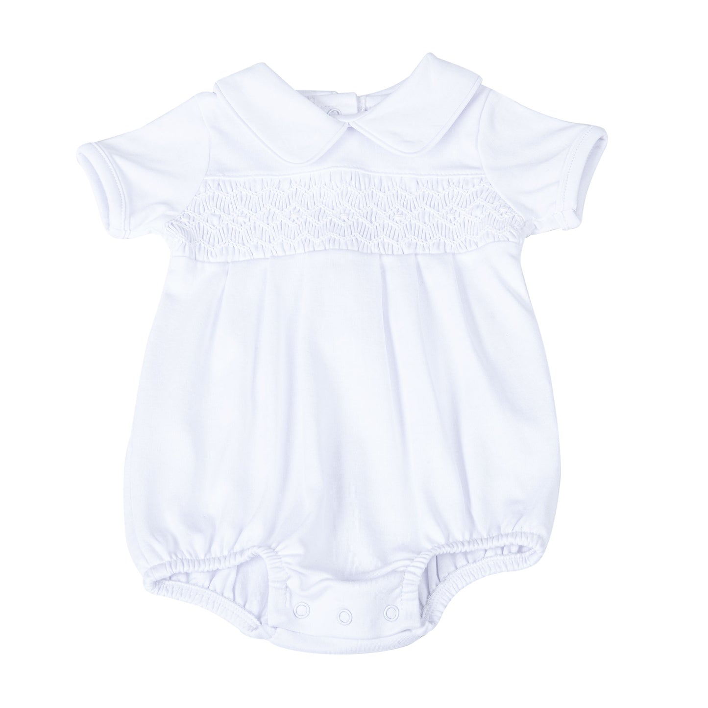 Magnolia Baby Hazel and Hudson Smocked Collared Bubble