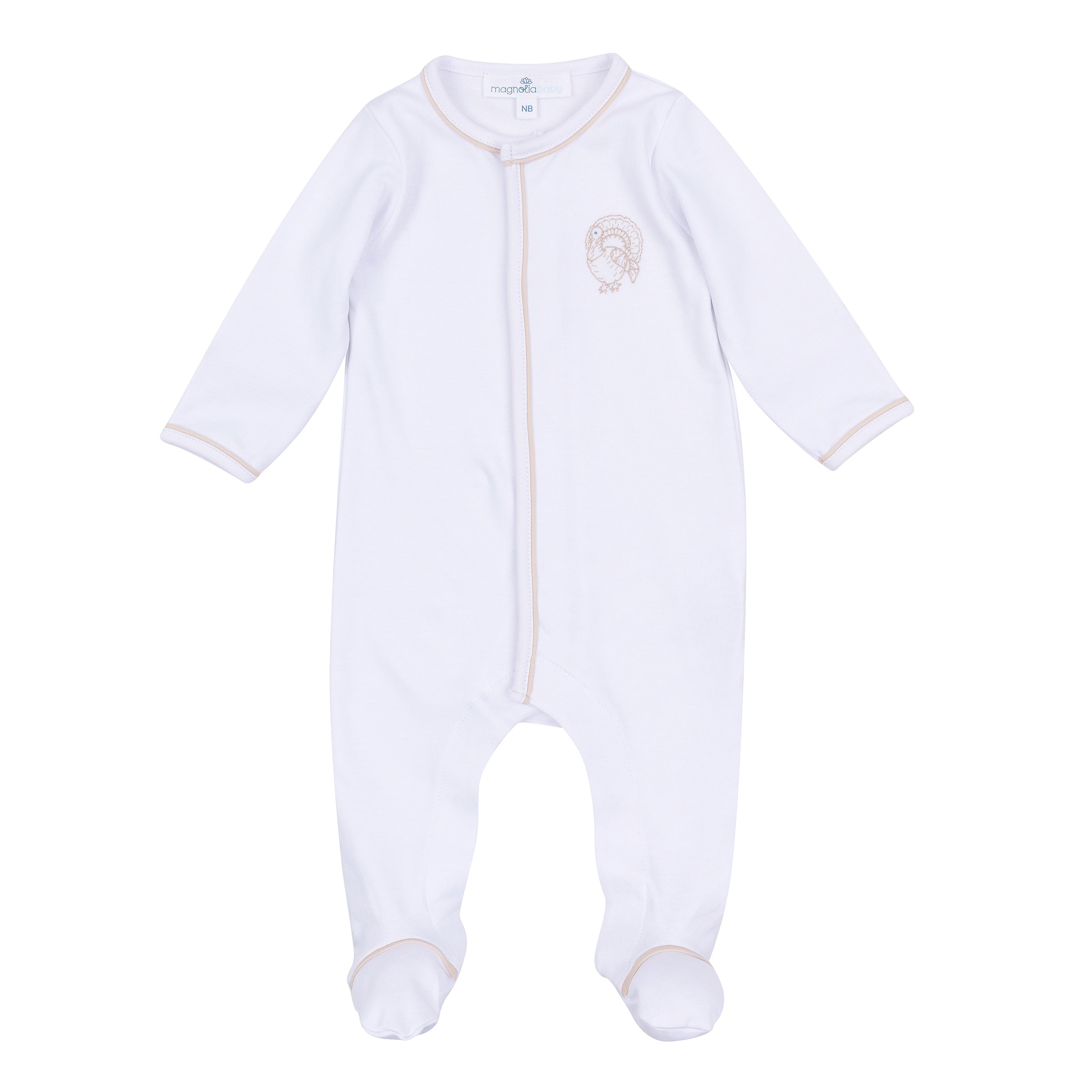 Magnolia Baby Harvest Blessings Footie- Ivory