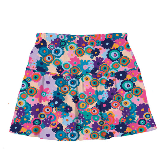 Azarhia Gathered Skort - Fall Flowers