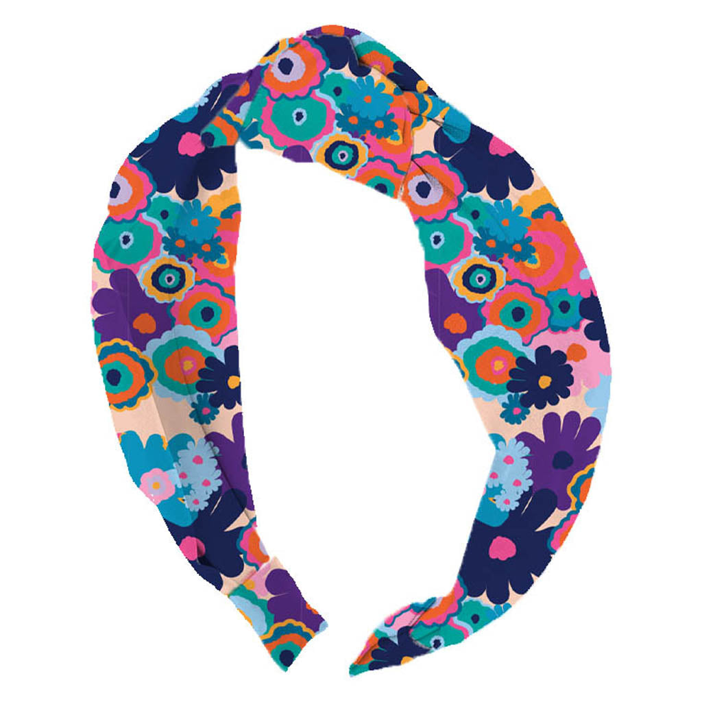 Azarhia Top Knot Headband - Fall Flowers