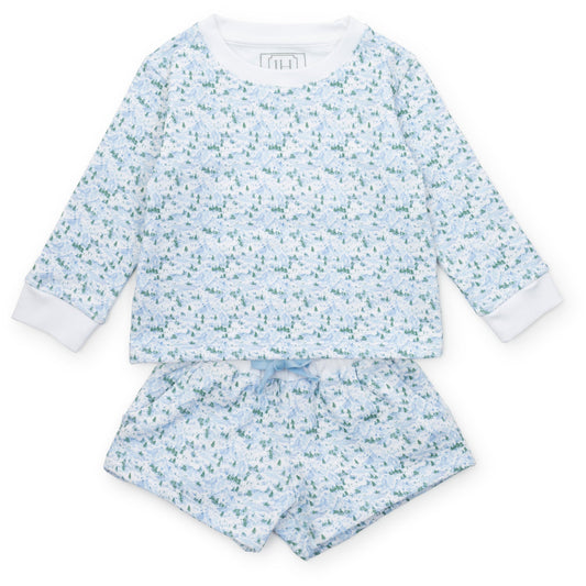 Stella Girls' Sweatshirt Short Set - Snow-Capped Mountains