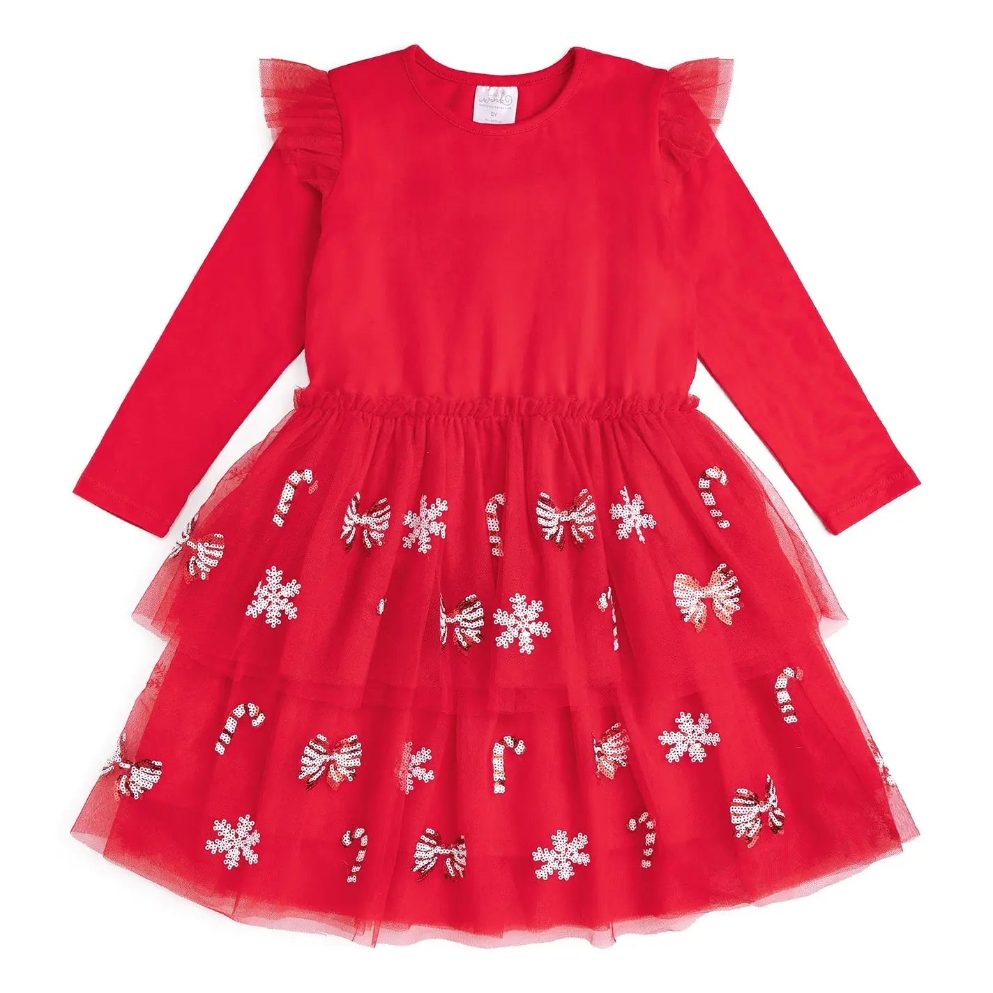 Sweet Wink Peppermint Swirl Sequin Tutu Dress