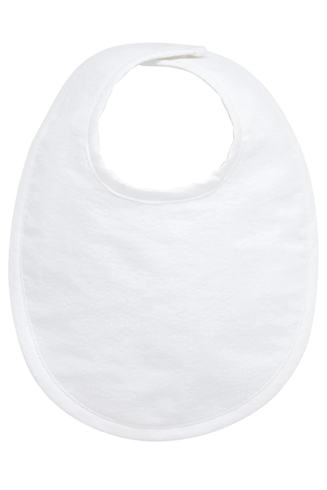3 Marthas White Seersucker Stripe Basic Bib