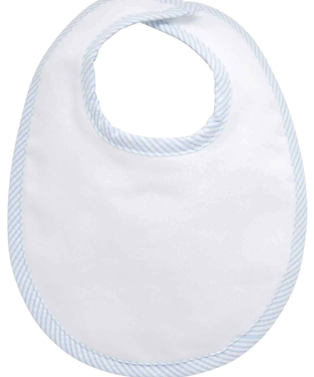 3 Marthas Blue Seersucker Stripe Basic Bib