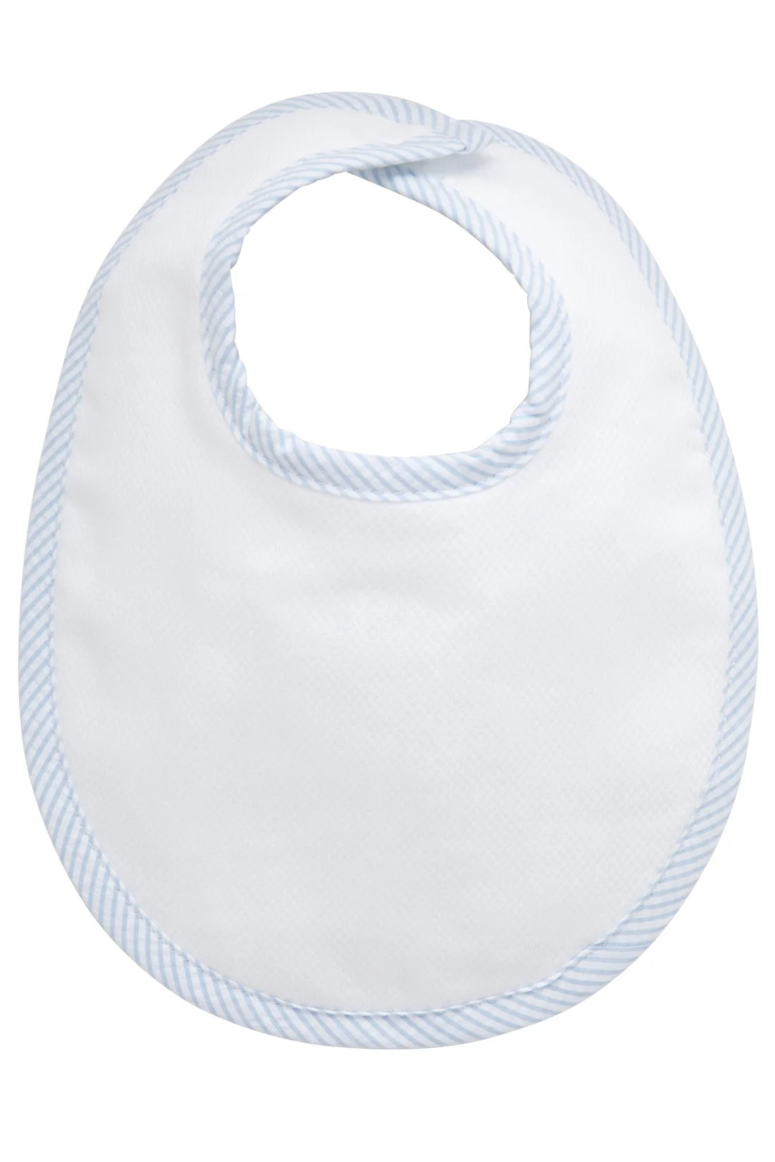 3 Marthas Blue Seersucker Stripe Basic Bib