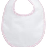 3 Marthas Pink Seersucker Stripe Basic Bib