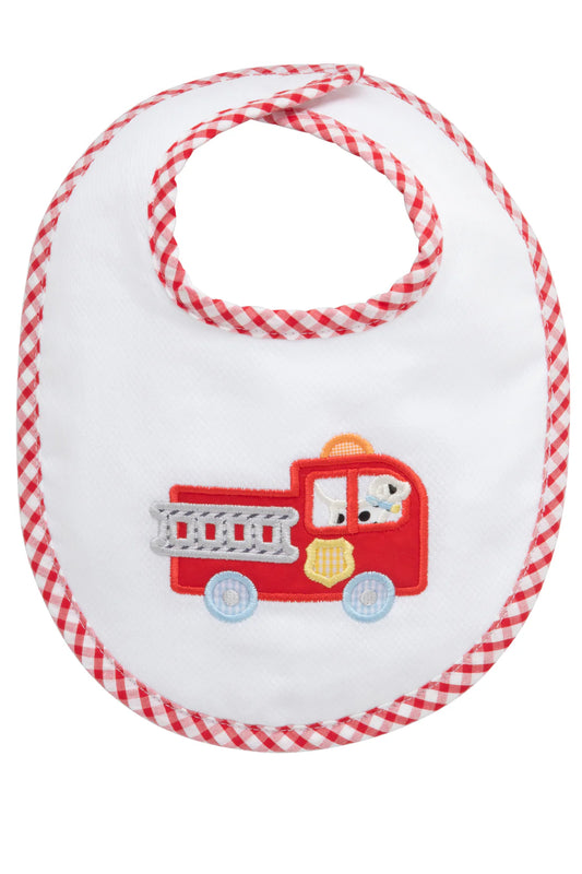 Applique Basic Bib- Fire Truck
