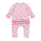 Candy Cane Lane Printed Ruffle Zipper Footie