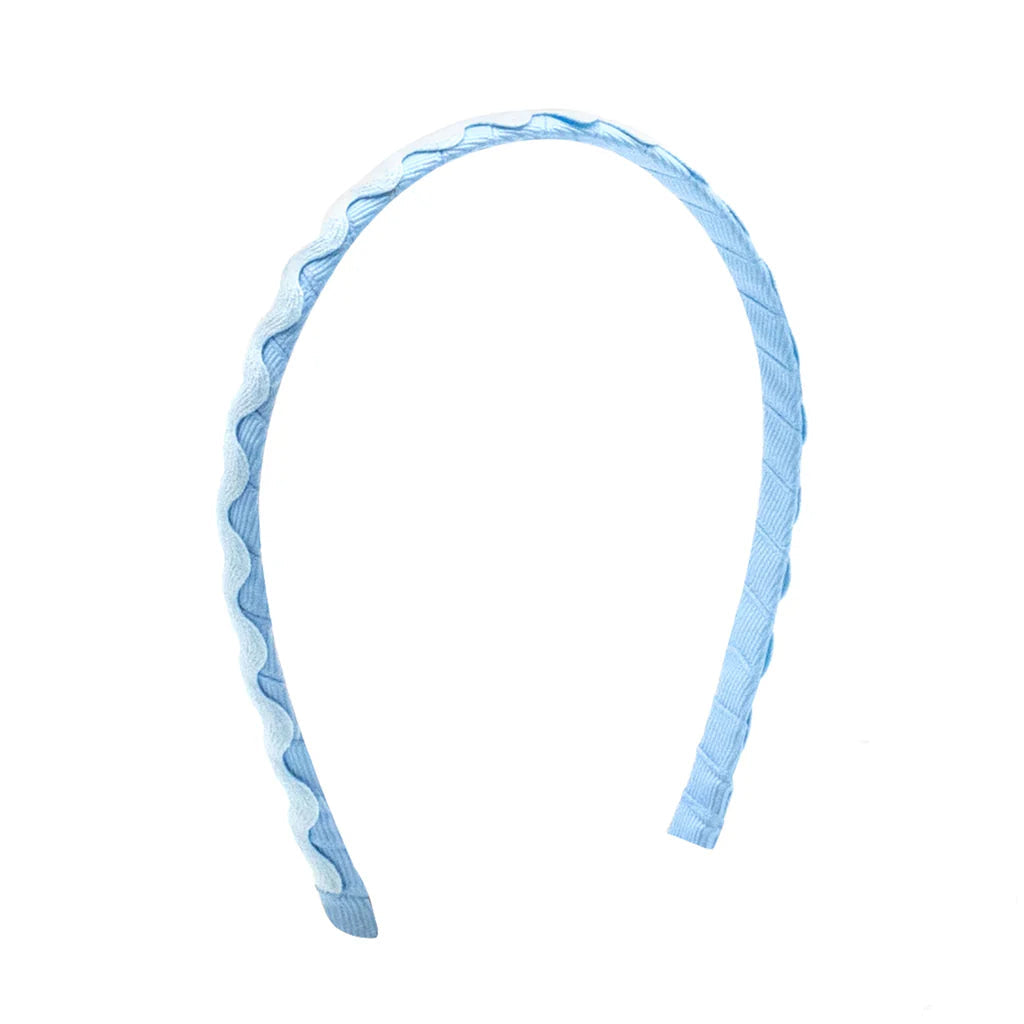 Wee Ones Ric Rac Trim Headband- Blue
